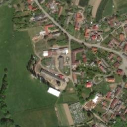 Satellite imagery of [Snět] church t., CZ