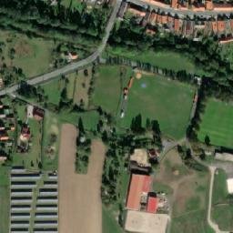 Satellite imagery of [Spálené Poříčí] church t., CZ