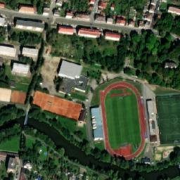 Satellite imagery of [Havlíčkův Brod] former starch factory chimney, CZ