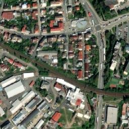 Satellite imagery of Pleas [Havlíčkův Brod] factory chimney, CZ