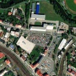 Satellite imagery of Pleas [Havlíčkův Brod] factory chimney, CZ
