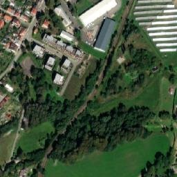Satellite imagery of [Havlíčkův Brod] former starch factory chimney, CZ