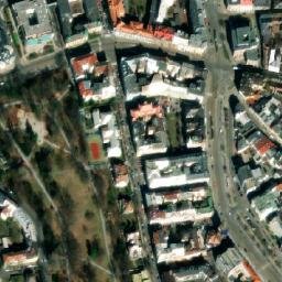 Satellite imagery of sv.Mořic [Olomouc-město] church outlook t., CZ