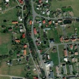 Satellite imagery of [Kozlovice] church t., CZ