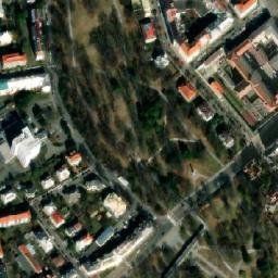Satellite imagery of sv.Mořic [Olomouc-město] church outlook t., CZ