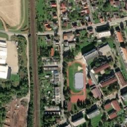 Satellite imagery of [Blovice] church t., CZ