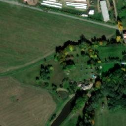 Satellite imagery of [Křešín u Pacova] church t., CZ