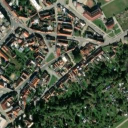 Satellite imagery of [Přeštice] church t., CZ
