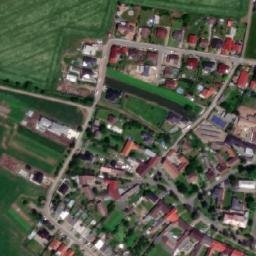 Satellite imagery of sv. Leonard [Hněvotín] church t., CZ