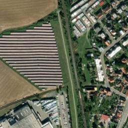Satellite imagery of [Přeštice] church t., CZ