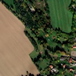 Satellite imagery of [Senožaty] church t., CZ