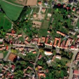 Satellite imagery of [Senožaty] church t., CZ