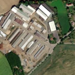 Satellite imagery of [Senožaty] church t., CZ