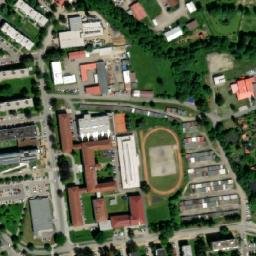 Satellite imagery of [Žďár nad Sázavou-Město Žďár] heat plant chimney, CZ