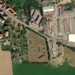 Satellite imagery of [Košetice] church t., CZ