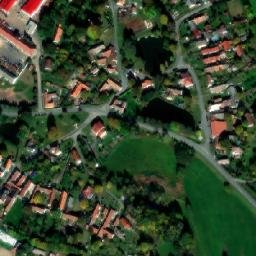 Satellite imagery of [Buřenice] church t., CZ