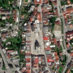 Satellite imagery of [Hranice] town hall t., CZ
