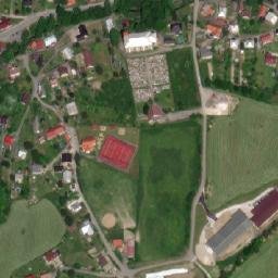 Satellite imagery of [Veřovice] church t., CZ
