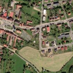 Satellite imagery of [Bělčice] church t., CZ