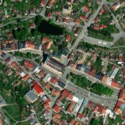 Satellite imagery of [Polná] church & outlook t., CZ