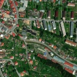Satellite imagery of [Polná] church & outlook t., CZ