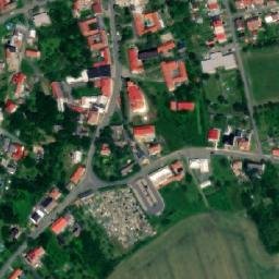 Satellite imagery of [Soběchleby] church t., CZ