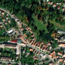 Satellite imagery of [Pacov] church t., CZ
