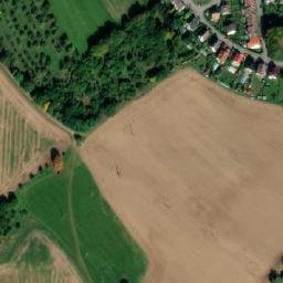 Satellite imagery of [Pacov] cemetery church t., CZ