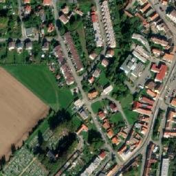 Satellite imagery of [Pacov] church t., CZ