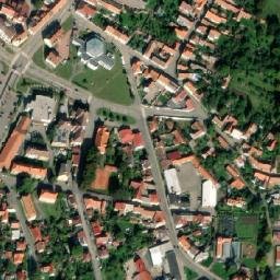 Satellite imagery of [Pacov] church t., CZ