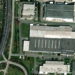 Satellite imagery of Alora [Prostějov] factory chimney, CZ