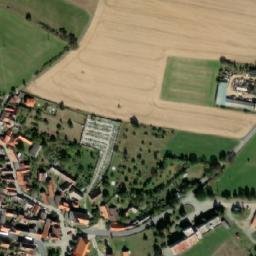 Satellite imagery of [Kasejovice] church t., CZ