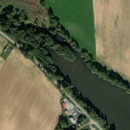 Satellite imagery of [Lnáře] cemetry church sanctus t., CZ