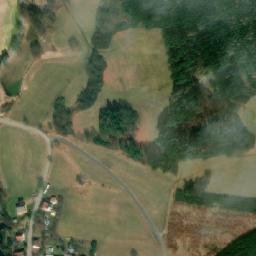 Satellite imagery of [Lnáře] cemetry church sanctus t., CZ