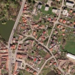 Satellite imagery of [Čimelice] church t., CZ