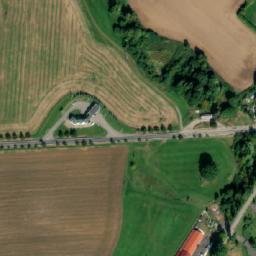 Satellite imagery of [Pacov] cemetery church t., CZ