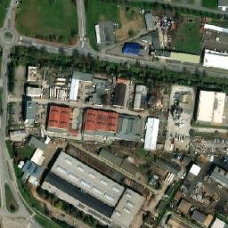 Satellite imagery of Alora [Prostějov] factory chimney, CZ