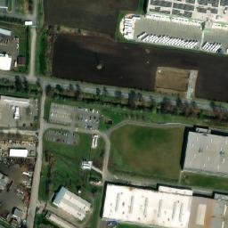 Satellite imagery of Alora [Prostějov] factory chimney, CZ