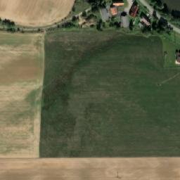 Satellite imagery of [Lnáře] cemetry church sanctus t., CZ