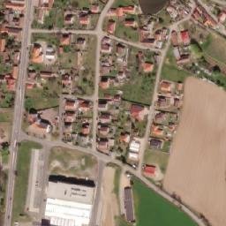 Satellite imagery of [Čimelice] church t., CZ