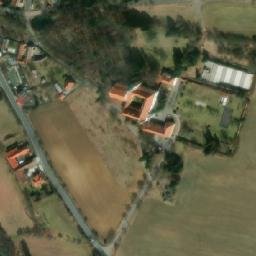Satellite imagery of [Lnáře] church t., CZ