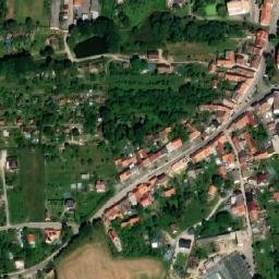 Satellite imagery of [Milevsko] church t., CZ