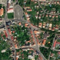 Satellite imagery of [Milevsko] church t., CZ