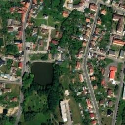 Satellite imagery of [Milevsko] church t., CZ