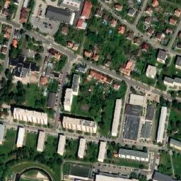 Satellite imagery of [Milevsko] church t., CZ