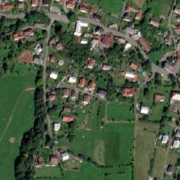 Satellite imagery of [Vidče] church t., CZ