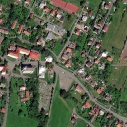 Satellite imagery of [Vidče] church t., CZ