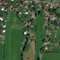 Satellite imagery of [Vidče] church t., CZ