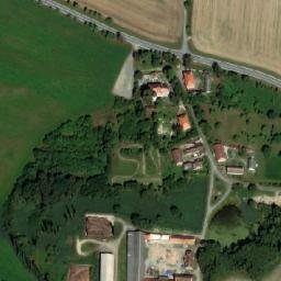 Satellite imagery of Hodušín [Opařany-Nové Dvory] church t., CZ