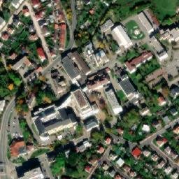 Satellite imagery of [Pelhřimov] hospital chimney, CZ